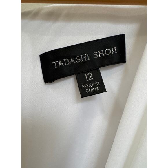 Tadashi Shoji - Elion Degreade Dot Gown Size 12 V Neck Formal Evening Designer - Picture 3 of 7